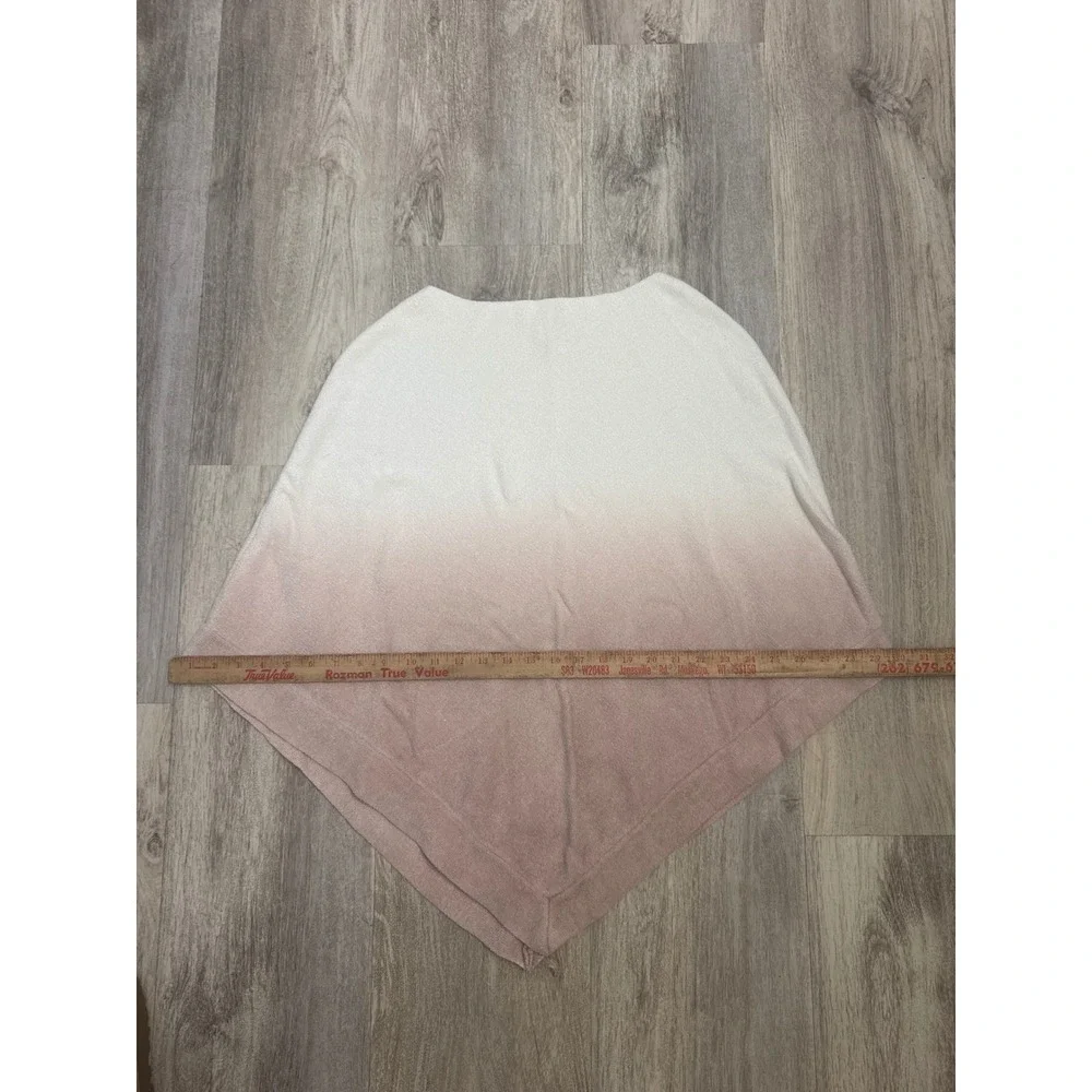 Barefoot‎ Dreams CozyChic Ultra Lite Ombre Poncho Cream Pink One Size